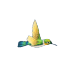 สัญลักษณ์ นกตัวเล็กสีเขียว เหลือง